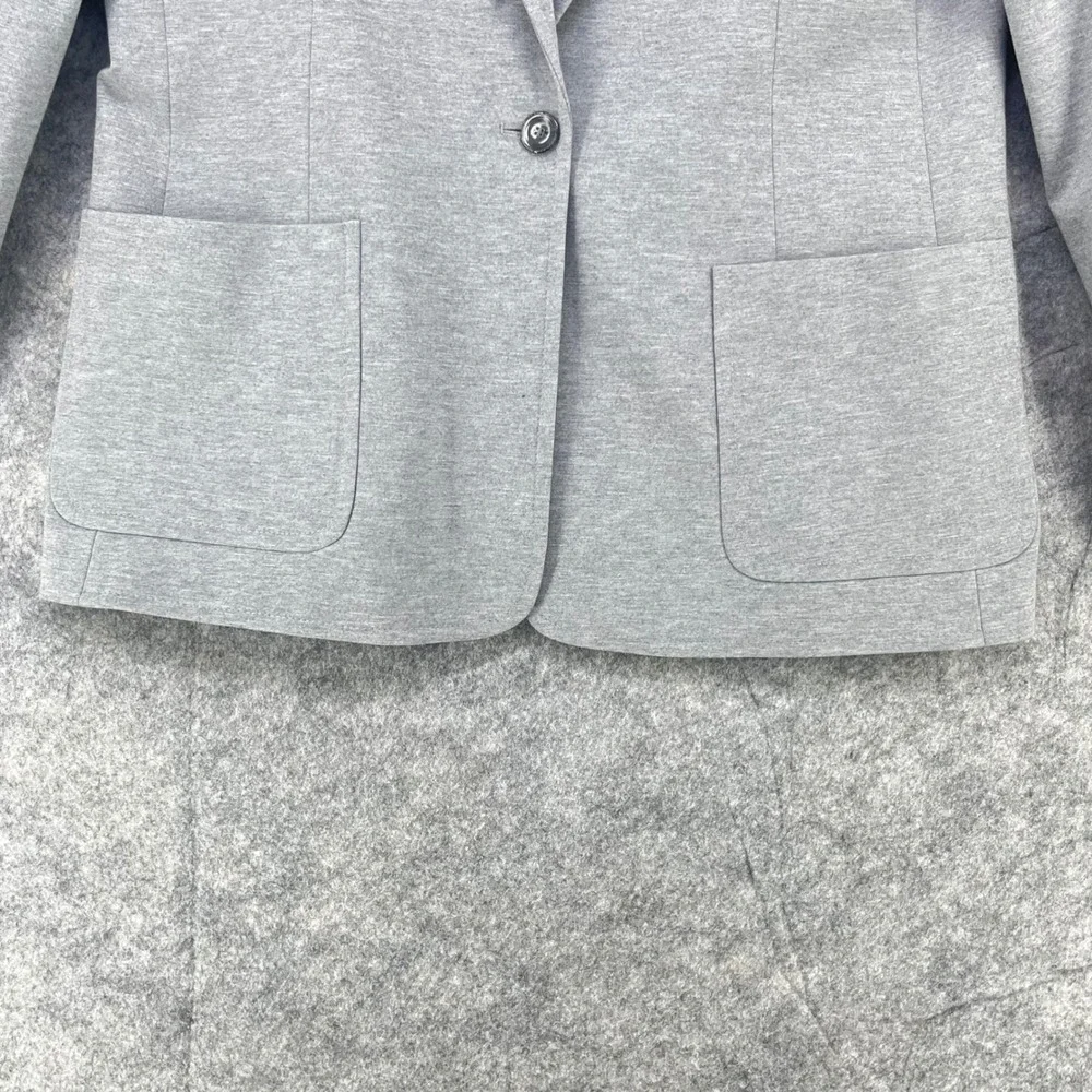 Reiss Blazer‎ Men 42R Grey Jersey Single Button Unstructured Knit Sport Coat